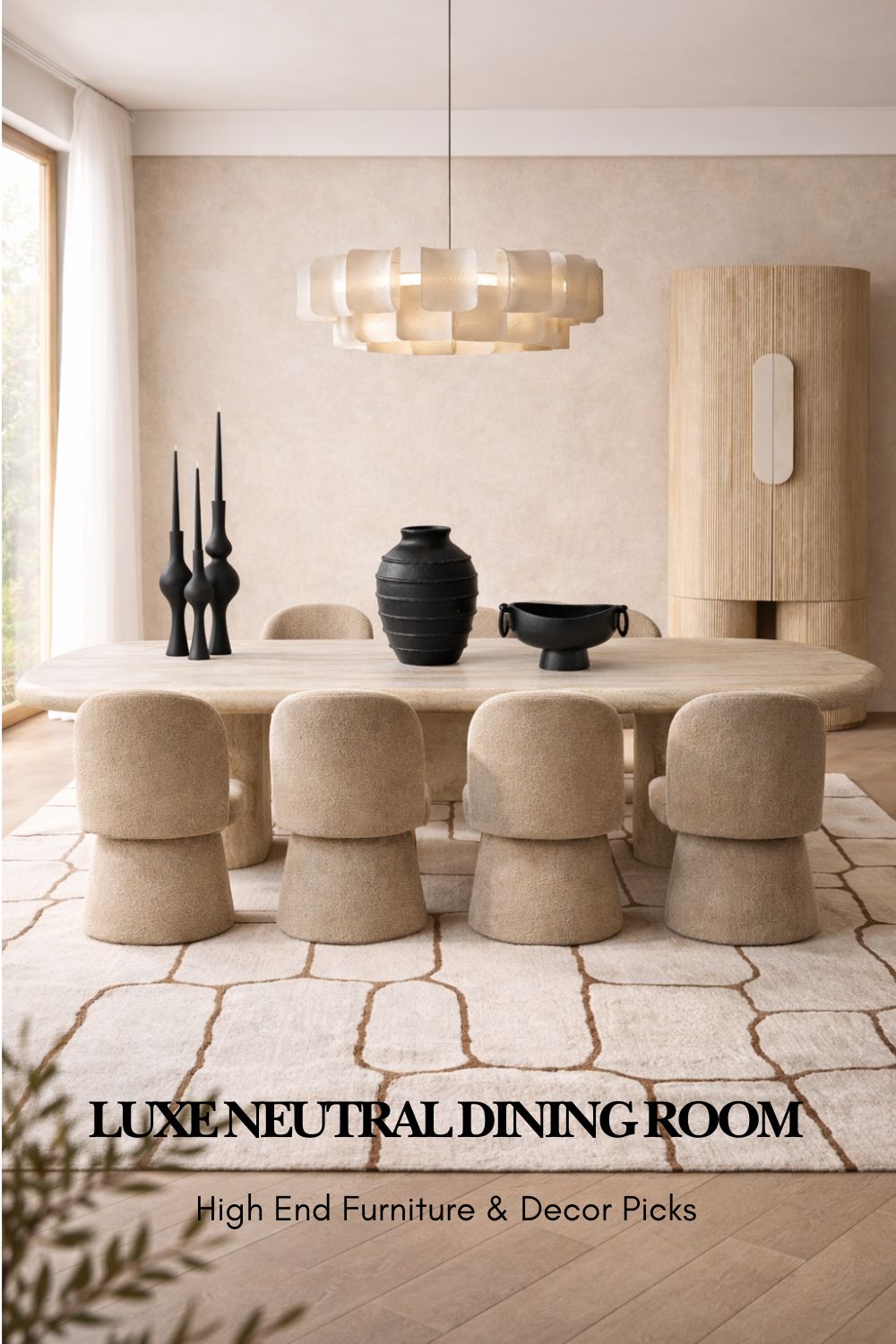 Luxe Neutral Dining Room